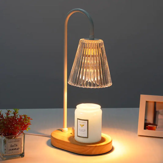 Walnut Solid Wood Candle Warmer Lamp