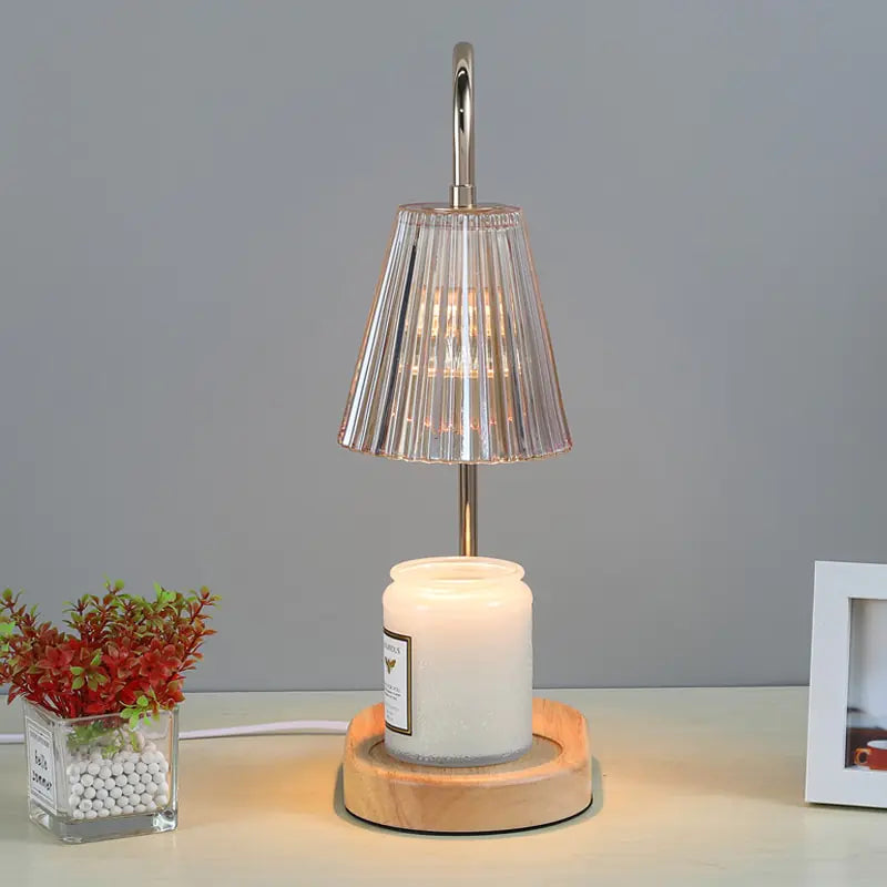 Walnut Solid Wood Candle Warmer Lamp